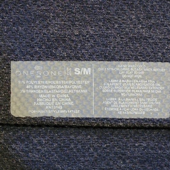 One 5 One Womens Navy Blue Textured Top Yoga Pants Small - Picture 3 of 4